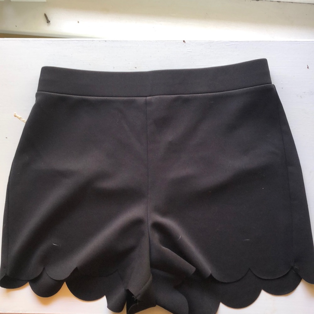 Express Black Scalloped Shorts
